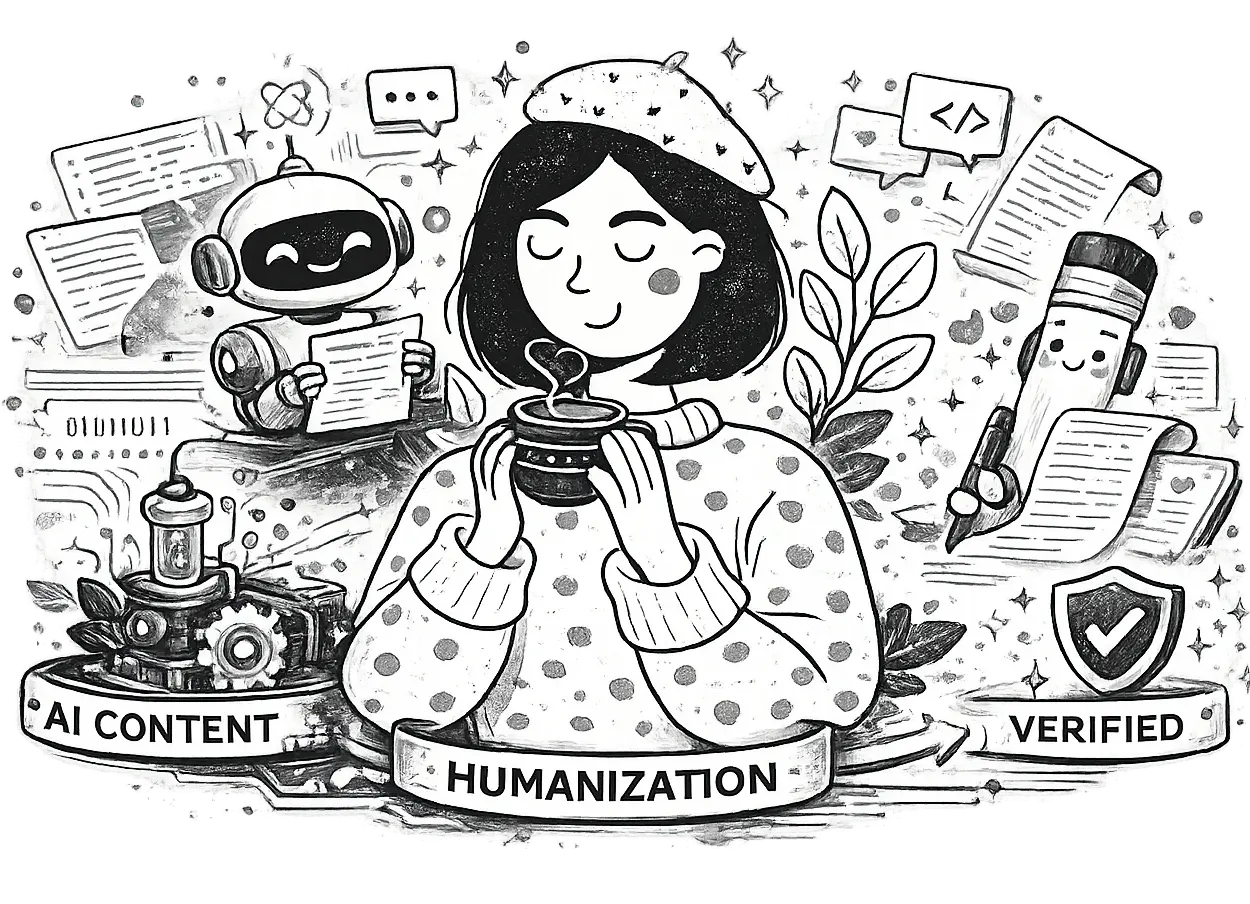 Clever AI Humanizer Process Illustration